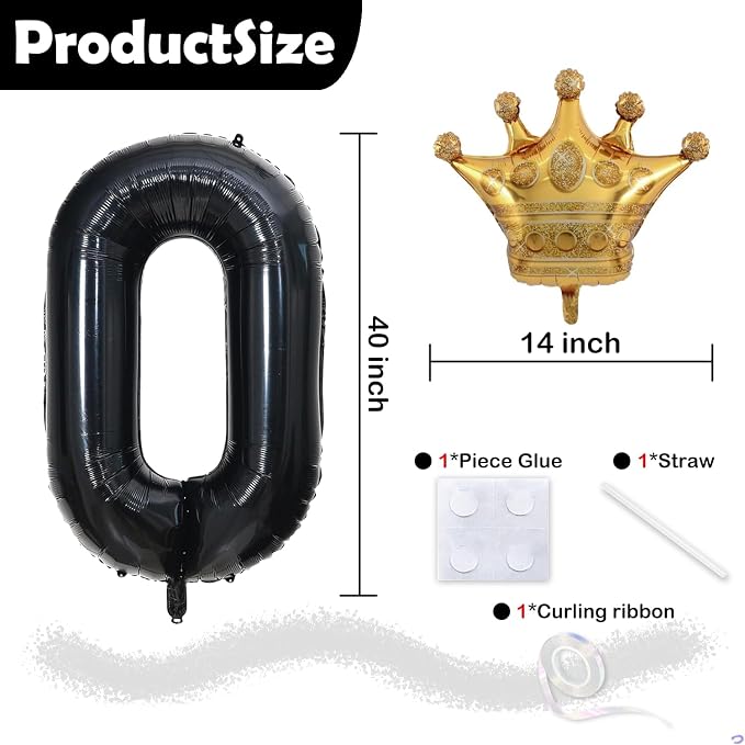 40 inch Large Black 66 Balloon Number - Image 2