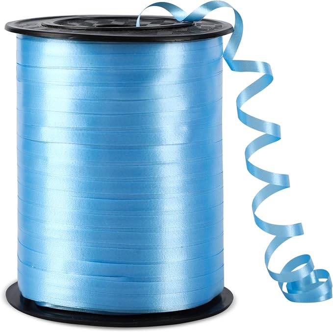 500 Yards Light Blue Curling Ribbon Balloon String Ribbon 1/5 Inch | Ribbon by Unknown