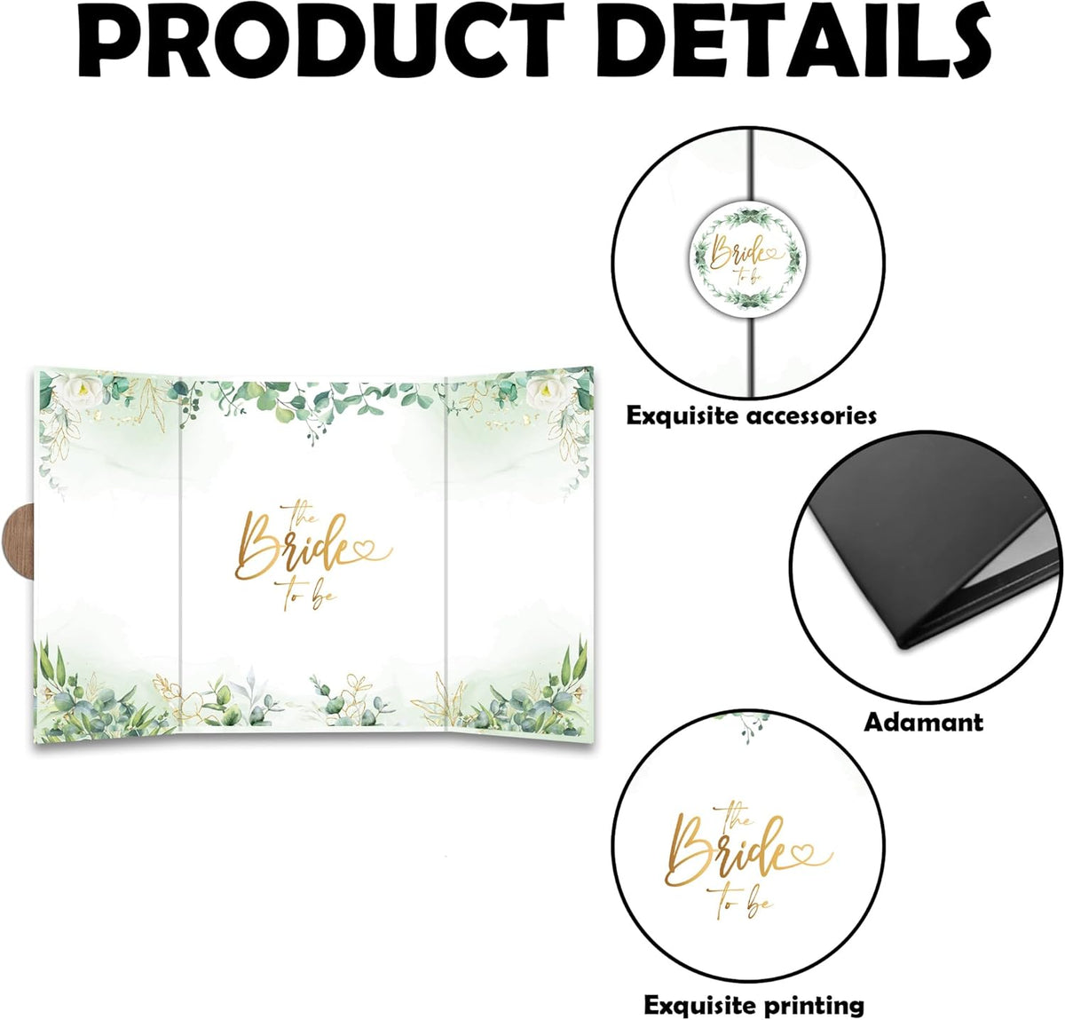 Botanical Bridal Shower Decorations - 18 ''x12'' Bride-to-Be Signature Guest Book Alternative - Signature Book/Signing Card Board Gifts - Bachelorette Party Wedding Reception Decor & Supplies -A09