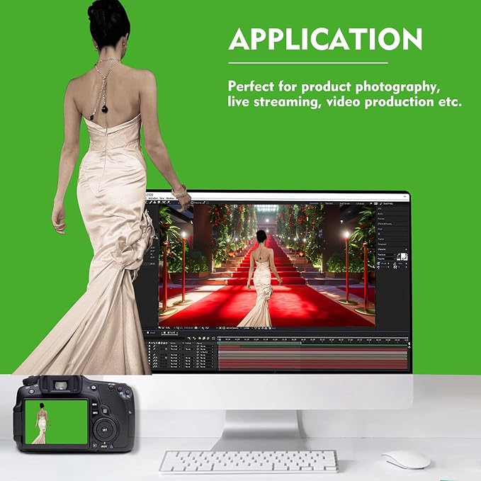 Green Screen Backdrop for Photoshoot, Fabric 8x10ft | Versatile Studio Photo - Image 3