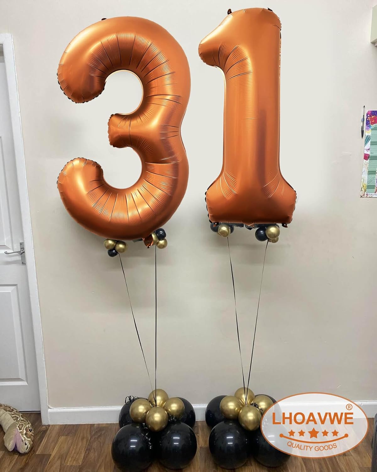 Number 14 Orange Balloons 40 Inch Giant Foil Helium for 14th Birthday Party Supplies 41st Anniversary Events Decorations