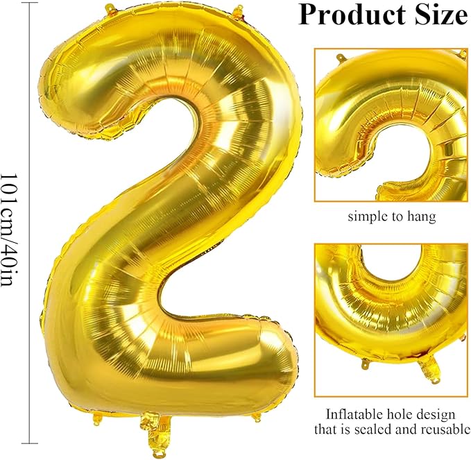 Number 24 Balloons for 24th Birthday Party Decorations, 0-100 Large No.24 for - Image 2