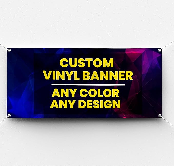 Personalized Custom Vinyl Banner Printing Indoor or Outdoor use 24"x48" Printed by FactoryofStickers