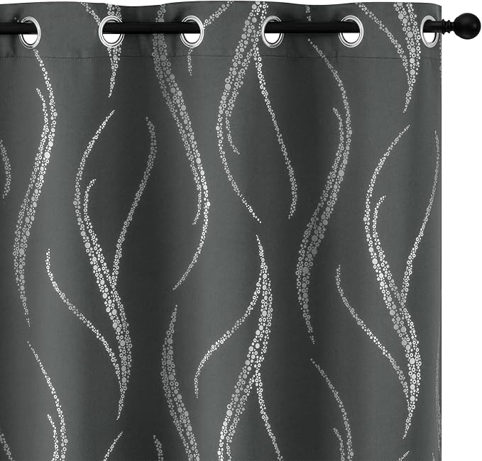 Yakamok Dark Grey Blackout Curtains by Yakamok