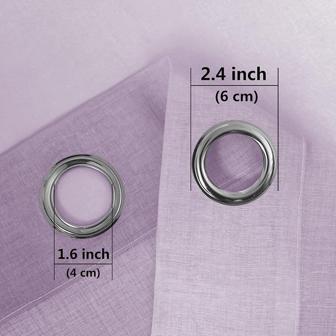 DWCN Faux Linen Ombre Sheer Curtains - Image 3
