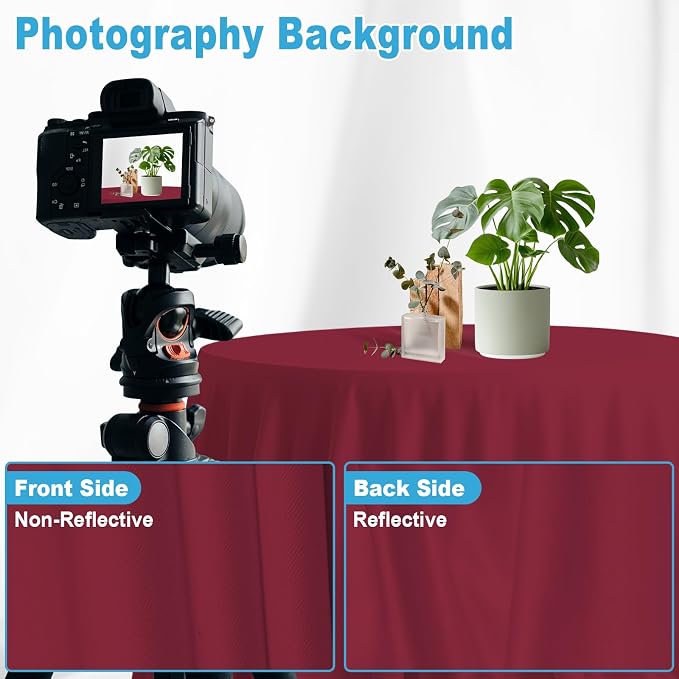 Burgundy Photography Backdrop for Photoshoot, 8x10 FT | Versatile Studio Photo - Image 6