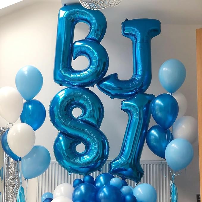Blue Letter Z Balloon, Z Balloons Letter - Image 4