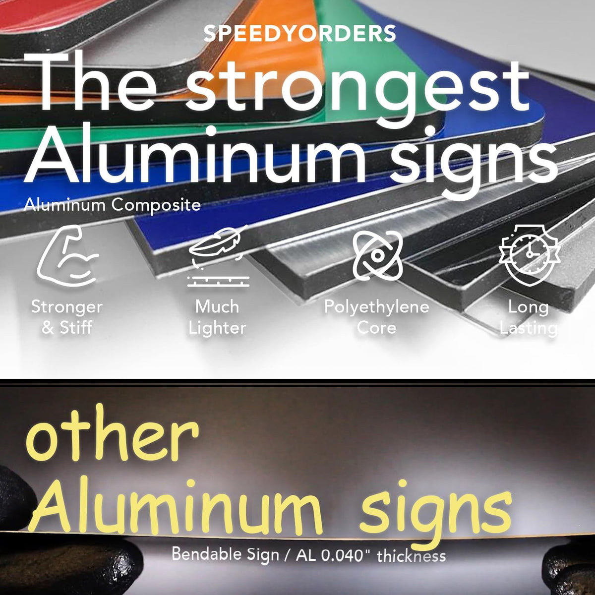 Custom Metal Signs, Personalized Aluminum, Customized Safety, Business Signs, Waterproof Outdoor, White Aluminum (Yellow, 24x18 In)