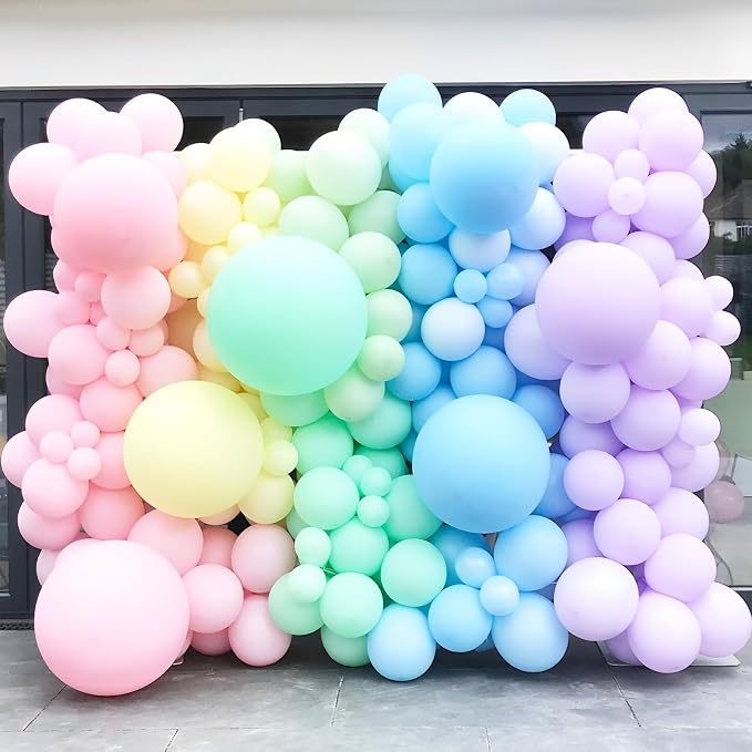 Voircoloria 105pcs Pastel Party Latex Balloons, 12inch | - Image 5