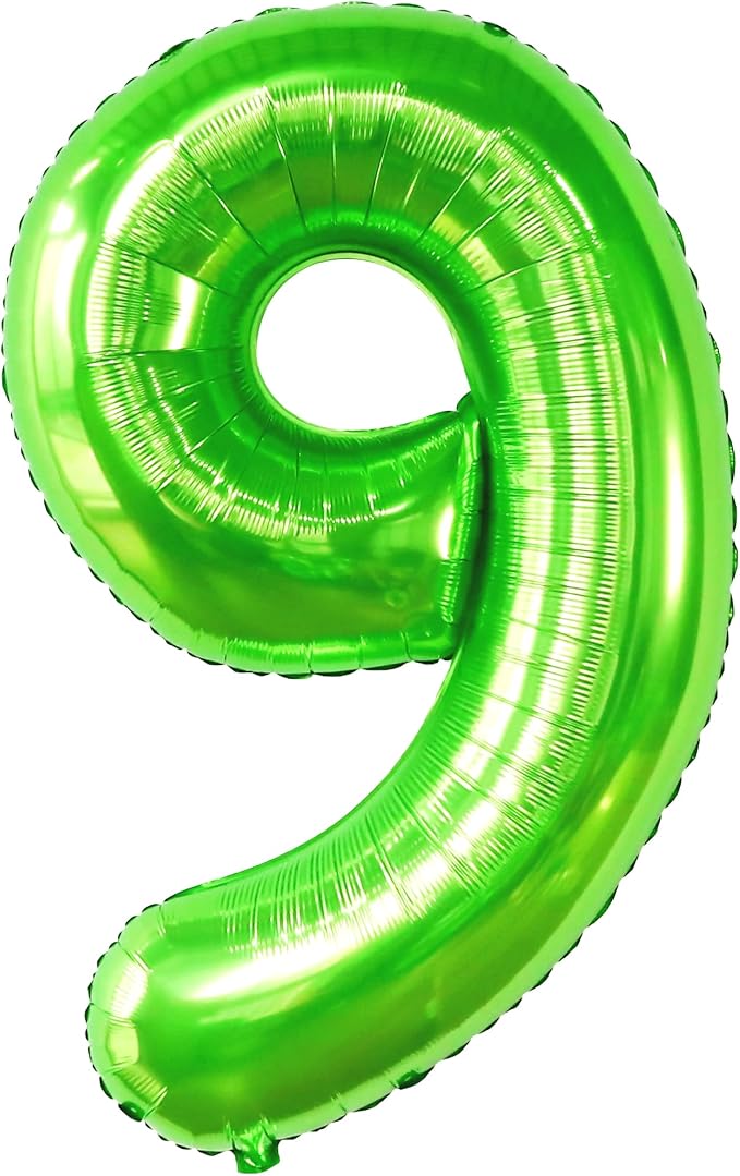 KatchOn Light Green Number 9 Balloon 40 Inch | Foil 9 Birthday Balloon - Image 9