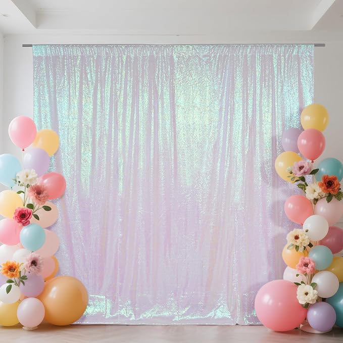 SquarePie 10x10ft Iridescent Sequin Backdrop, High Density Non-Transparent - Image 7
