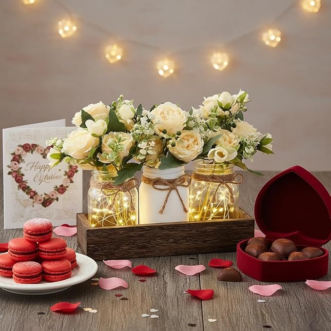 Mkono Mason Jar Lights Centerpieces - Image 4