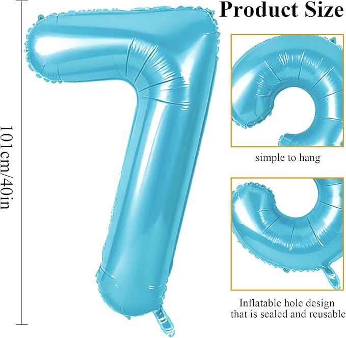Number 57 Balloons for 57th Birthday Party Decorations, 0-100 Large No.57 - Image 2