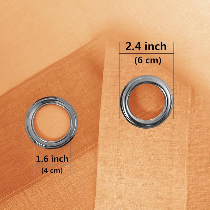 DWCN Faux Linen Ombre Sheer Curtains - Image 4