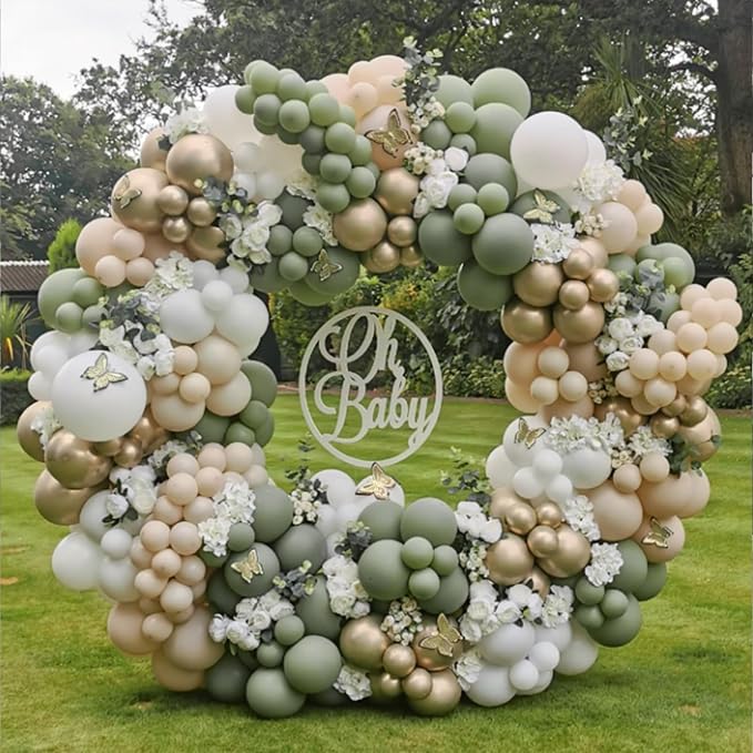 Sage Green Balloons 12 inch, Light Pastel Green Latex 50pcs Party Balloons | - Image 5