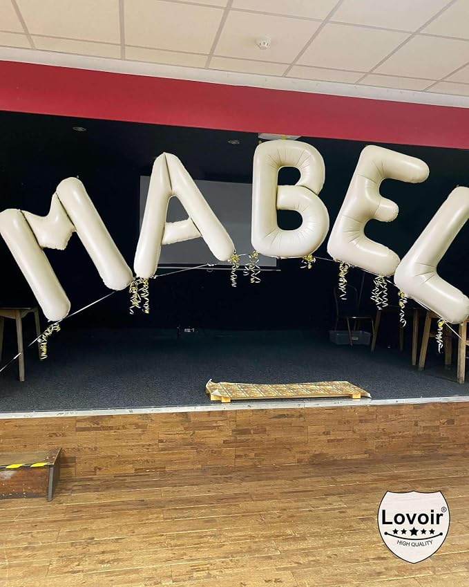 Cream White Letter Q Balloons - Image 6