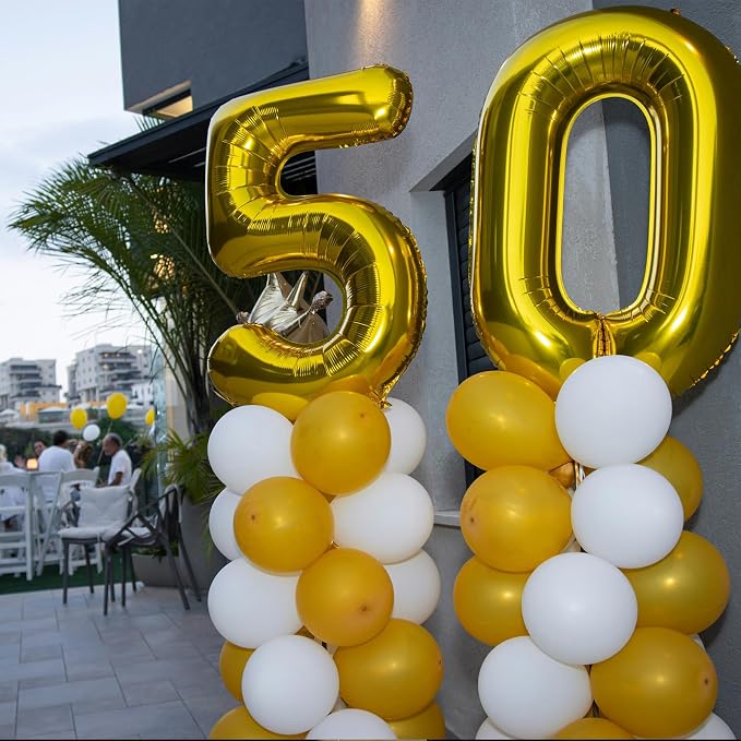 40 Inch Gold Number 2 Foil Balloon - Image 8