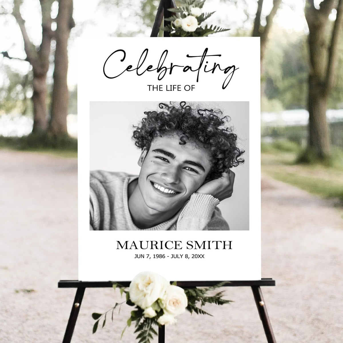 Personalized Funeral Welcome Sign, Celebration of Life Decoration, Modern Funeral Sign, Memorial Sign, Funeral Decor, Celebration of Life Welcome Sign, Celebration of Life Decoration, Funeral program
