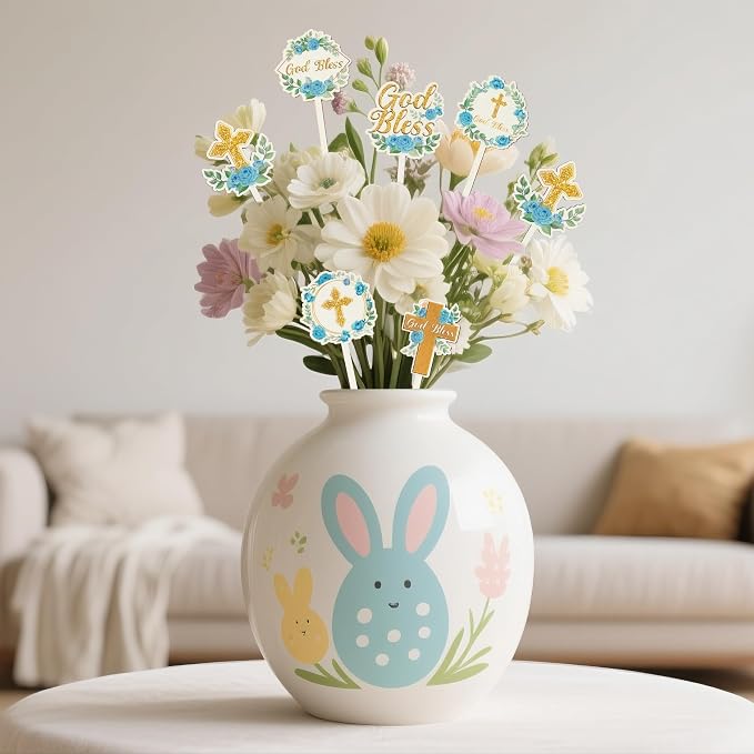 TICIAGA Floral God Bless Decorative Picks - Image 7