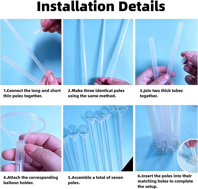 Cloud Party Balloons Stand Kit 2 Sets, Balloon Centerpieces - Image 8