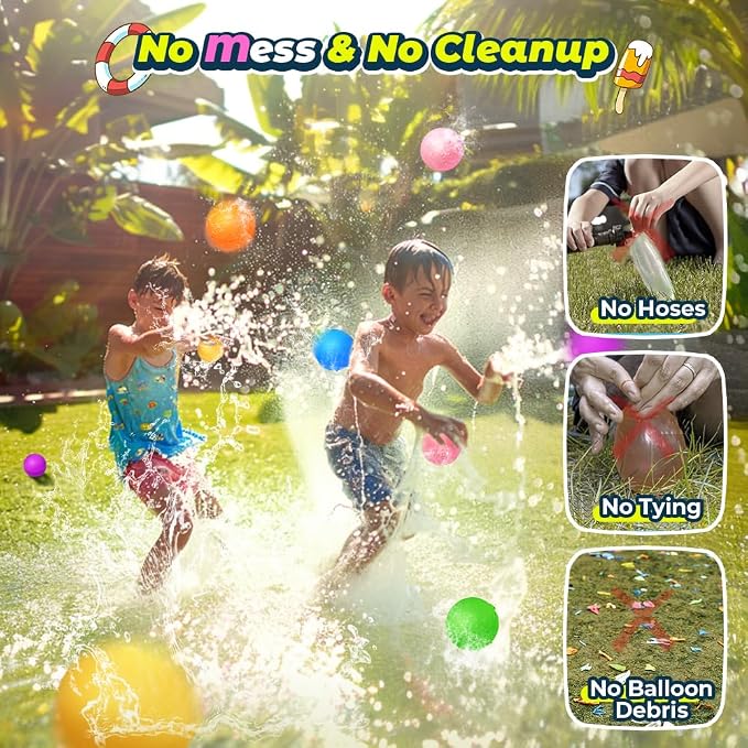 18Pcs Reusable Water Balloons for Kids, Pool Beach Water Toys for Boys and Girls - Image 5