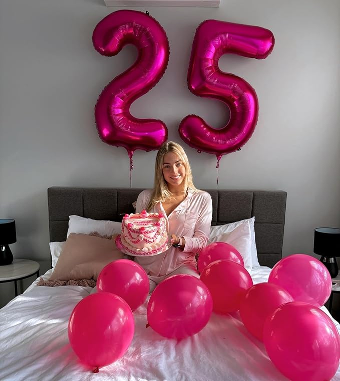 Hot Pink 25 Balloon - Image 4