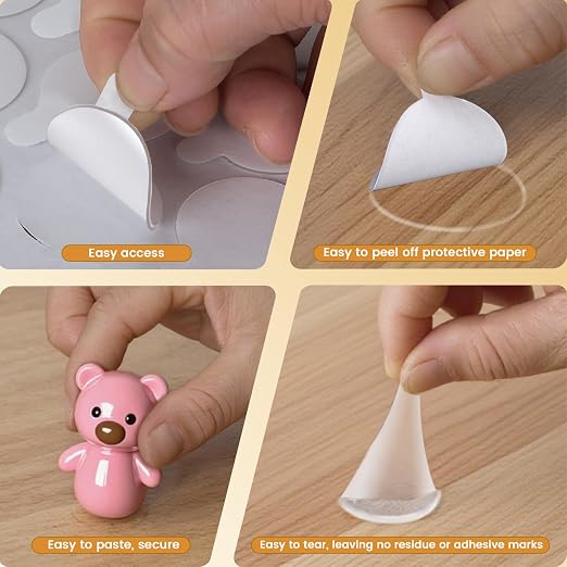 350Pcs Double Sided Adhesive Dots, Removable Clear Dots Sticky Tack, Waterproof - Image 3