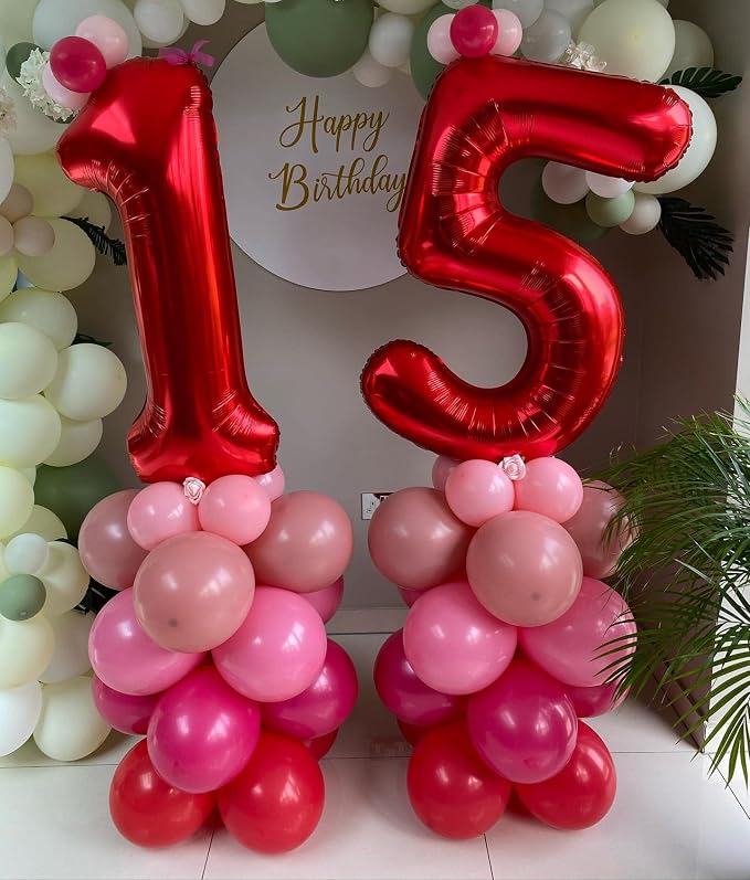 40 Inch Red 25 Number Balloons Giant Jumbo Huge 25 or 52 Foil Mylar Helium - Image 6