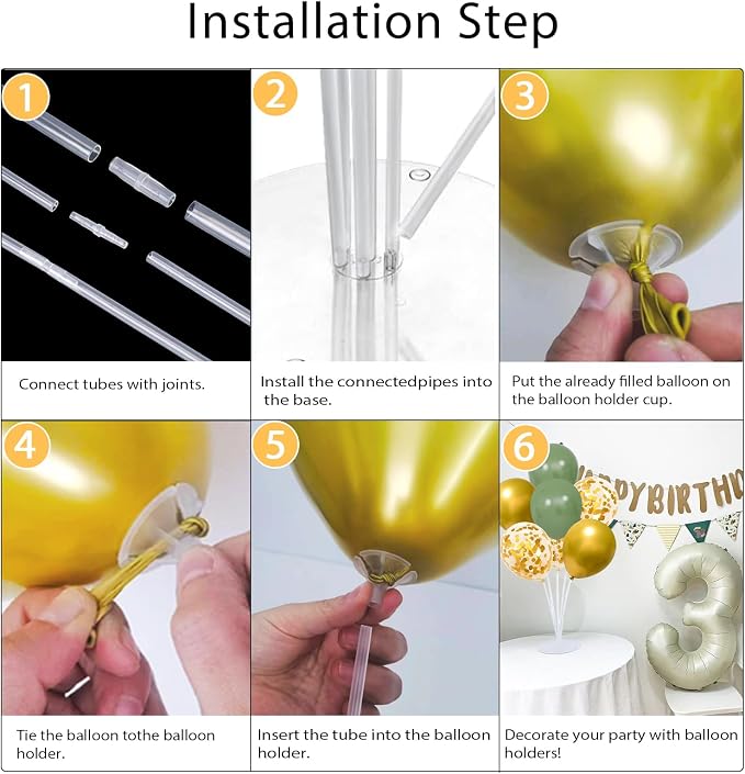 4 Set Balloon Stand Kit for Table Centerpieces - Image 7
