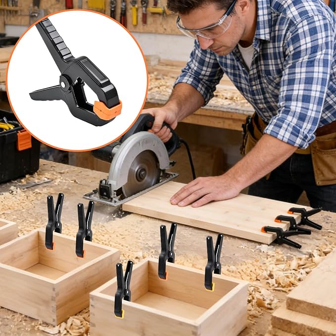 55Pack Plastic Spring Clamps, 3.5inch Small Heavy Duty Clips - Image 9