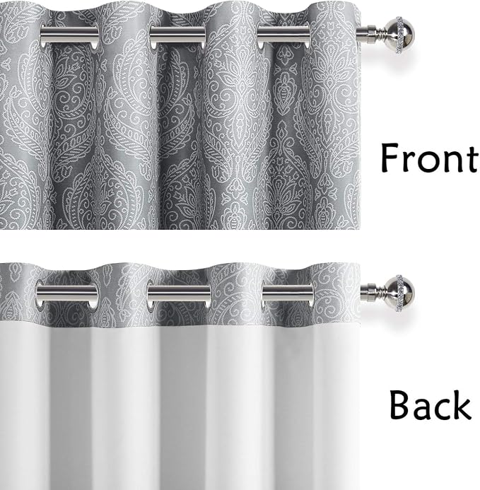 DWCN Black Ombre Curtains for Bedroom - Image 6