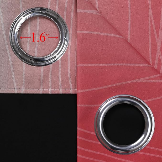 Red and Green Ombre Blackout Curtains - Image 7