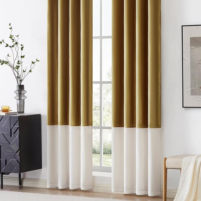 BULBUL Luxury Ivory Gold Curtains 96 inches - Image 4