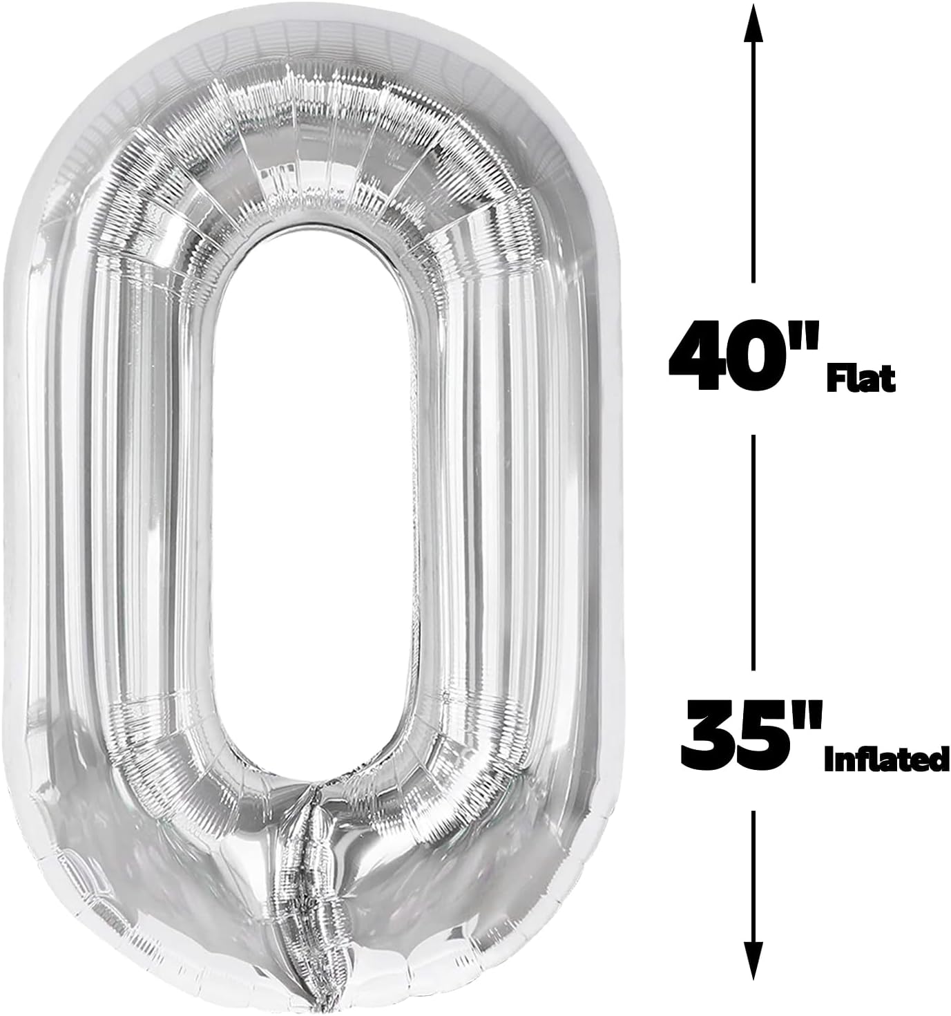 Silver 40 Inch 20 Number Balloons, 20 Decorations for 20 Birthday, Foil Giant Birthday Graduations Anniversary Party Balloons