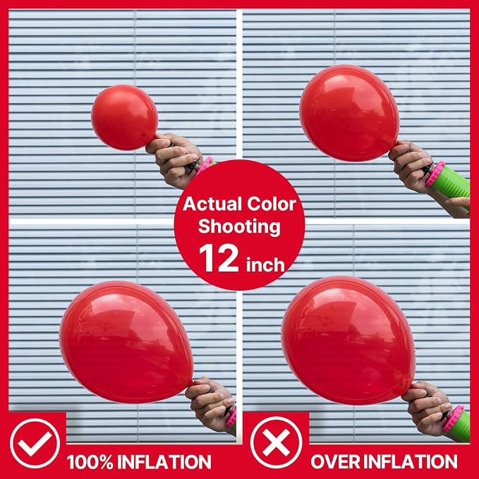 PartyWoo Red Balloons 100 pcs Different Sizes of 18 12 10 5 Inch Red Balloon - Image 3