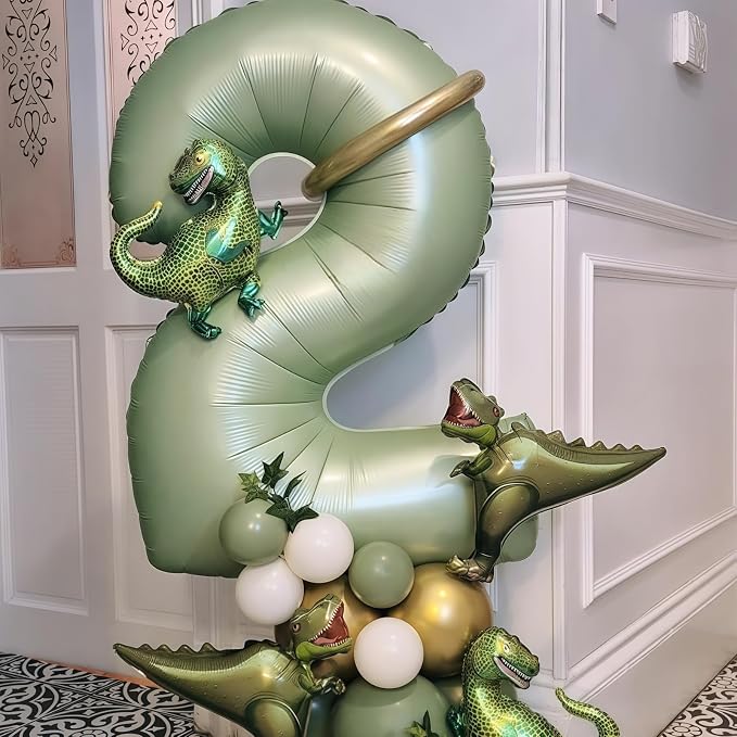 Sage Green 9 Number Balloon, Olive Green 9 Balloons 40 Inch Large Helium Foil - Image 5
