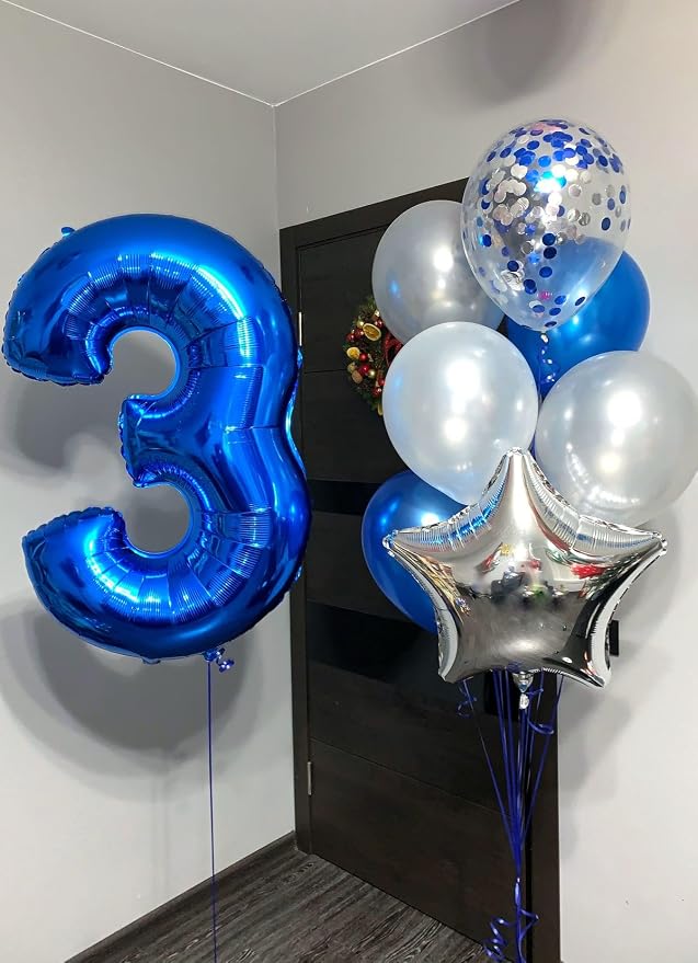 Numbers 20 Balloon 40Inch Blue Balloons - Image 4