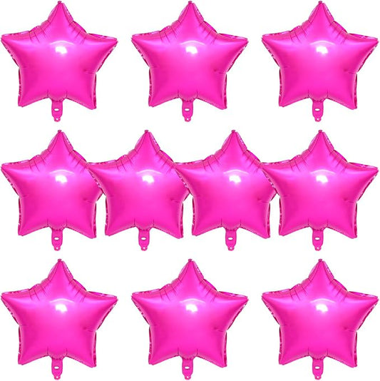 MEETINGU Star Balloons, 18 Inch Rose Mylar Star Foil Balloons by MEETINGU