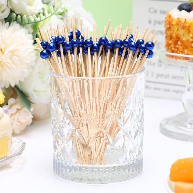 Reallnaive 600 Pcs Cocktail Pick Pearl Fancy Toothpick - Image 3