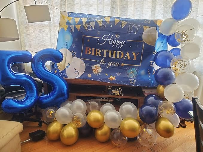 10 Balloon Numbers 40Inch for 10th Year Old Birthday Decorations, Dark Blue | - Image 6