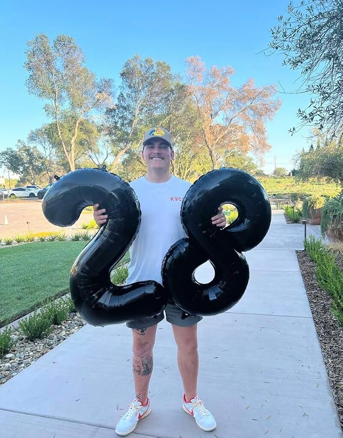Black Number 18 Balloon 40 Inch - Image 7