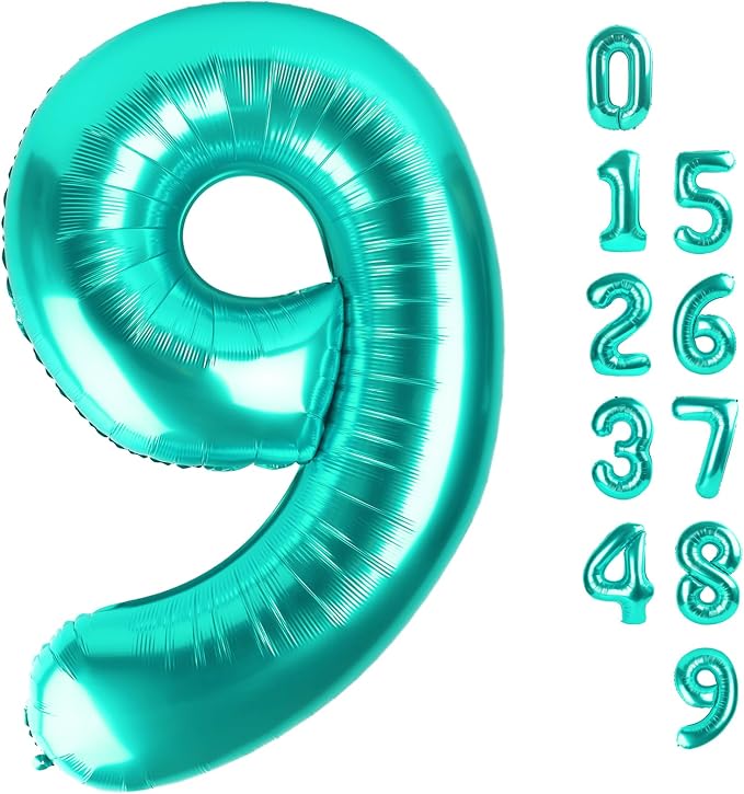 Number 9 Balloons 40 Inch for 9 19 Birthday Party Decorations, by Mluchee
