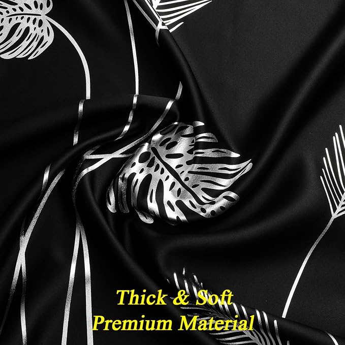 Black Blackout Curtains 84 Inch Long Light Blocking Curtains - Image 4