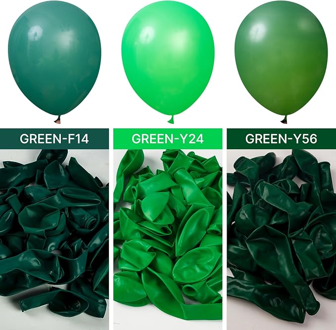 PartyWoo Dark Green Balloons 50pcs Emerald Hunter Forest Green Color | 12 Inch - Image 5