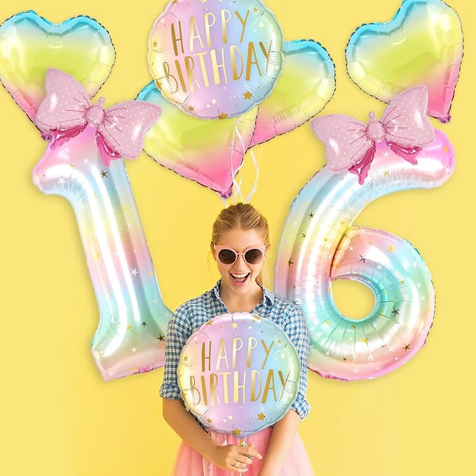 Rainbow Birthday Balloon for Pastel Rainbow Theme Birthday Party Decorations - Image 6