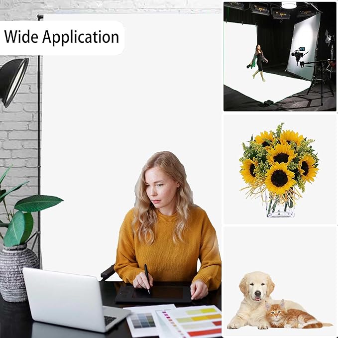 White Photography Backdrop for Photoshoot, Fabric 8x10ft | Versatile Studio - Image 2