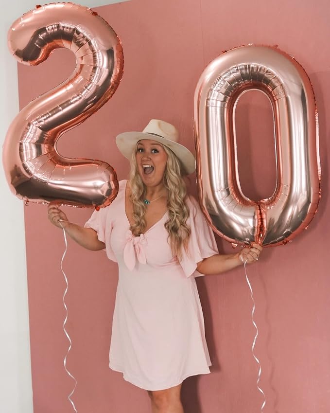Rose Gold 20 Balloon - Image 3