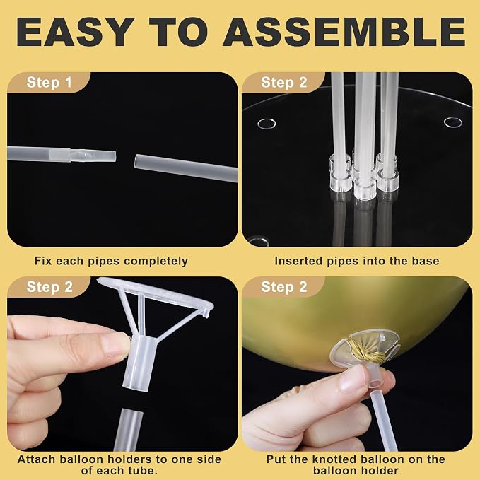 12 Sets Balloon Stand Kit, Balloon Sticks Holder - Image 4