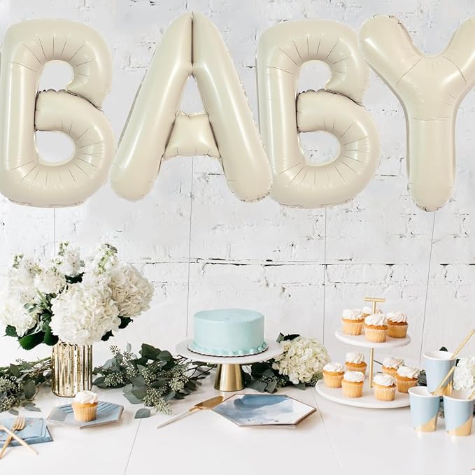 TONIFUL 40 Inch Large Cream White Letter Y Balloons Giant Alphabet Letter - Image 4