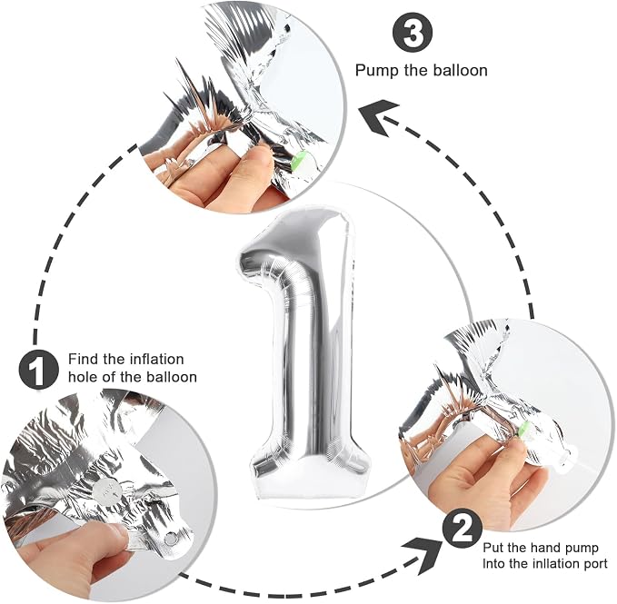 Large Number Balloons 40 Inch Silver 23 Balloon - Image 6